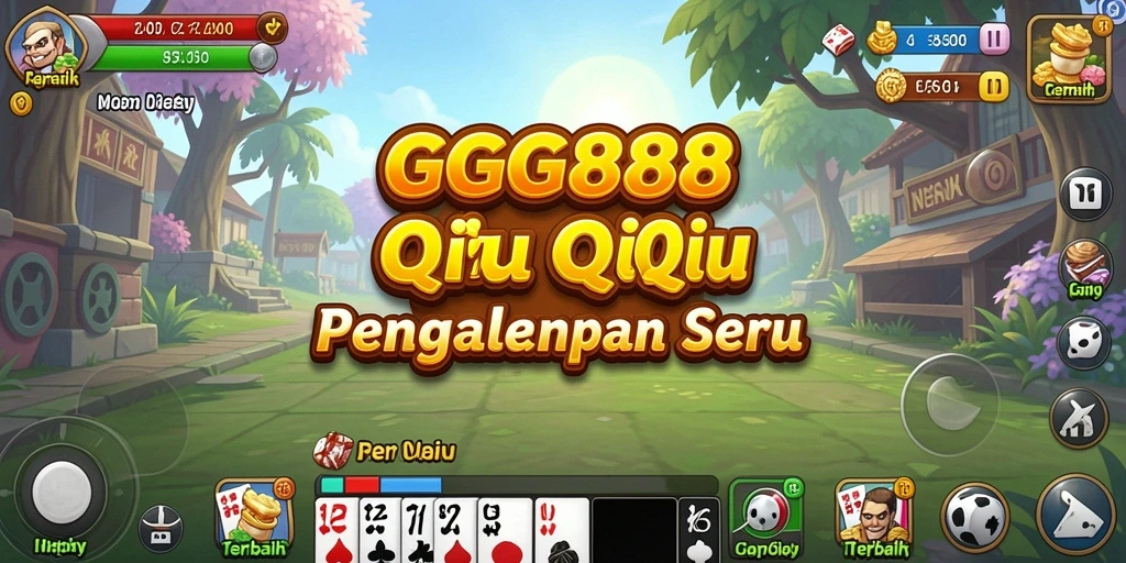 Screenshot utama GGG888 menampilkan aksi seru dalam permainan QiuQiu.