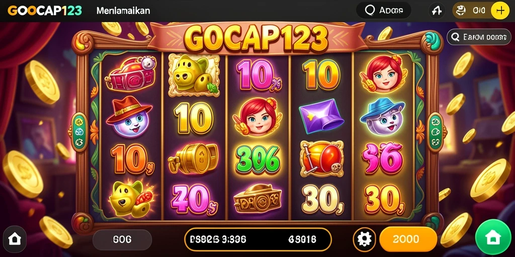 Tampilan gameplay menarik dari GOCAP123 yang penuh warna dan animasi.