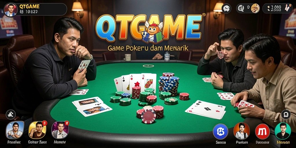 Tampilan gameplay Poker yang mendebarkan dan penuh strategi.