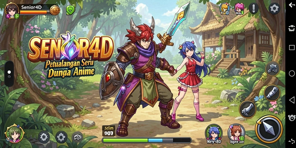 Tampilan gameplay <strong>SENIOR4D</strong> yang menarik dan penuh warna.