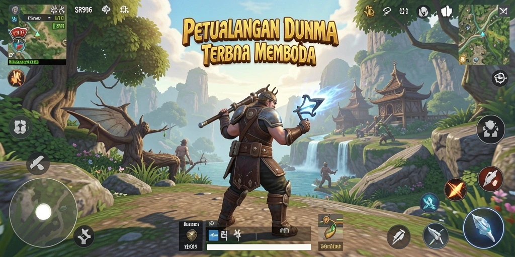 Screenshot gameplay SR996 yang menampilkan eksplorasi dunia terbuka.