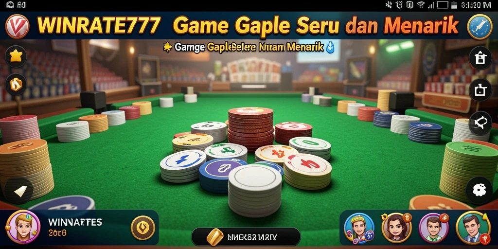 Screenshot game gaple dengan suasana kompetitif yang seru.